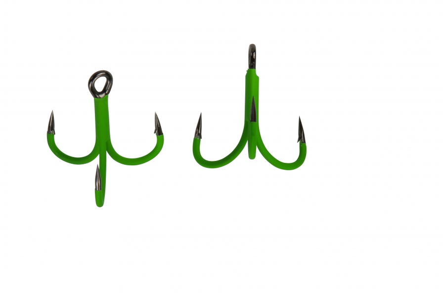 A- STATIC TREBLE 6X HOOKS 1/0 4pcs MADCAT