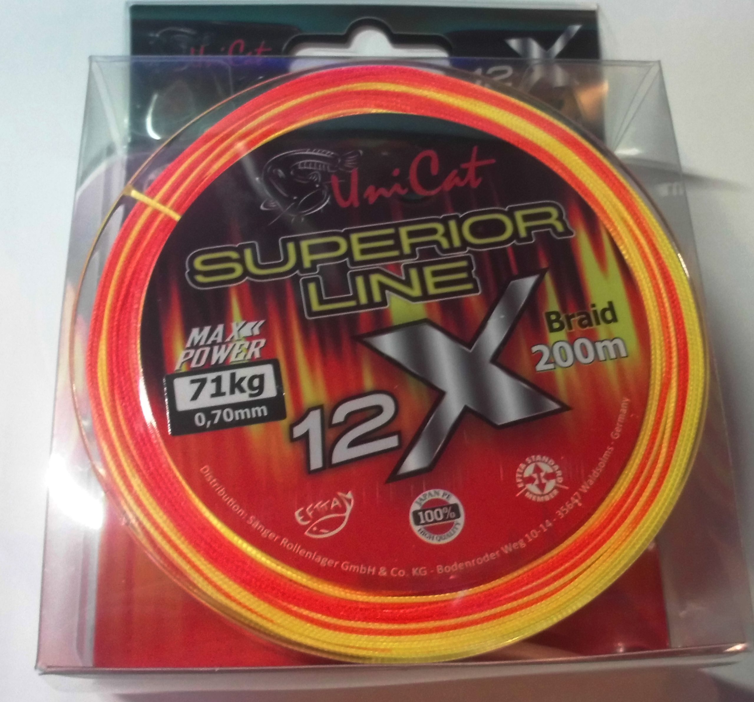 Tresse silure SUPERIOR LINE 12X 50/100 UNICAT 400M