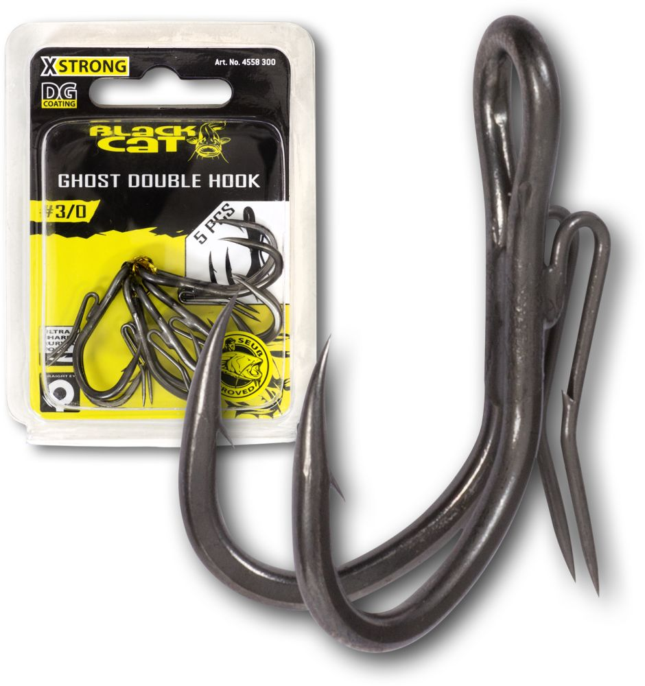 Hameçon Silure GHOST Double DG Coating 6/0 BLACK CAT
