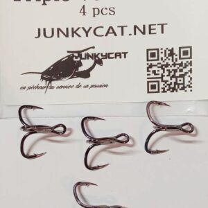Hameçon Silure Vertical Triple x3 1/0 JUNKYCAT