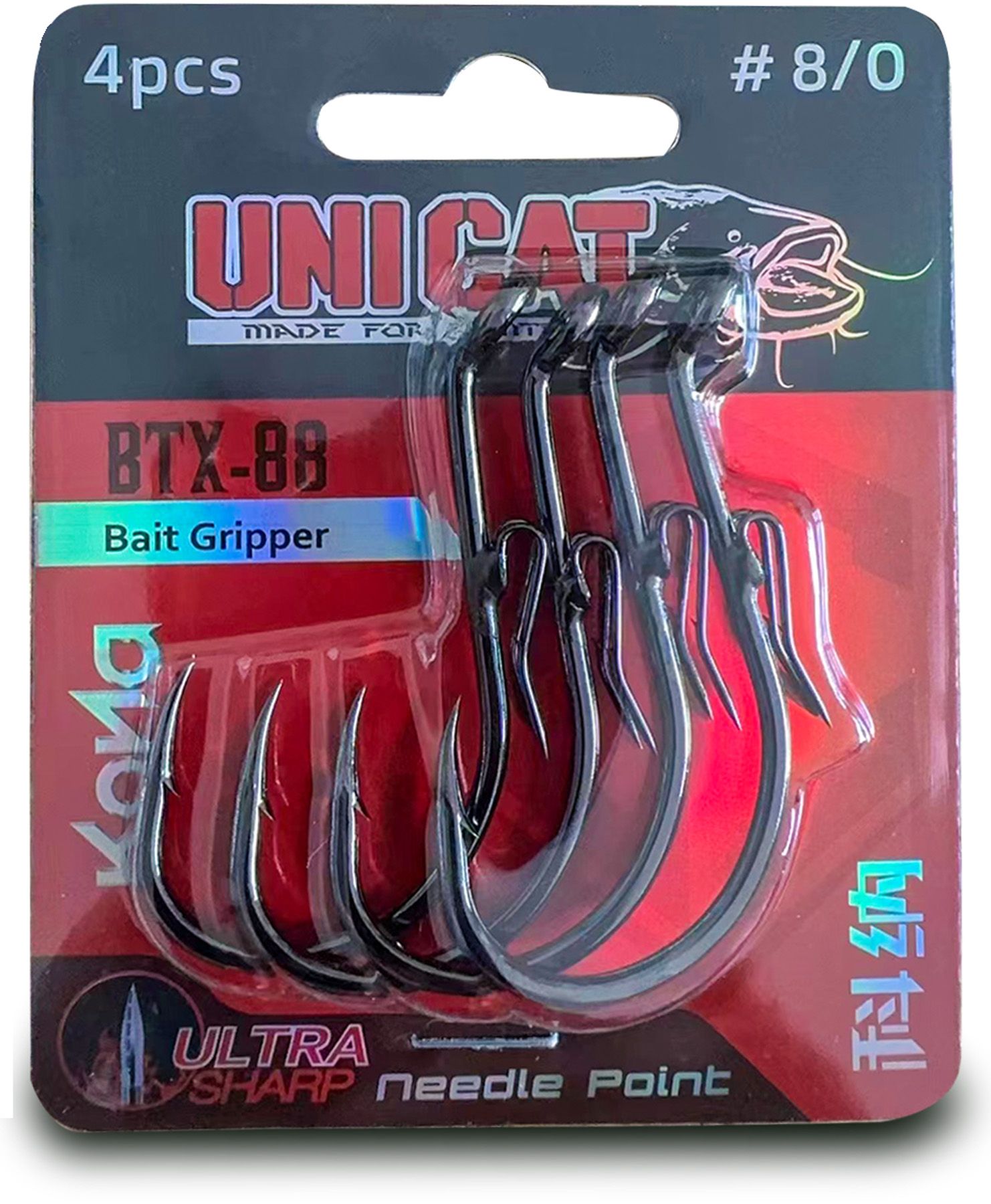 Hameçon Silure BTX-88 Bait Gripper 8/0 UNICAT Nouveauté 2025