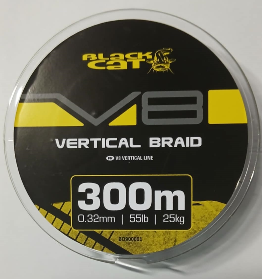Tresse Silure V 8 Vertical Braid 41/100 300m BLACK CAT nouveauté 2025